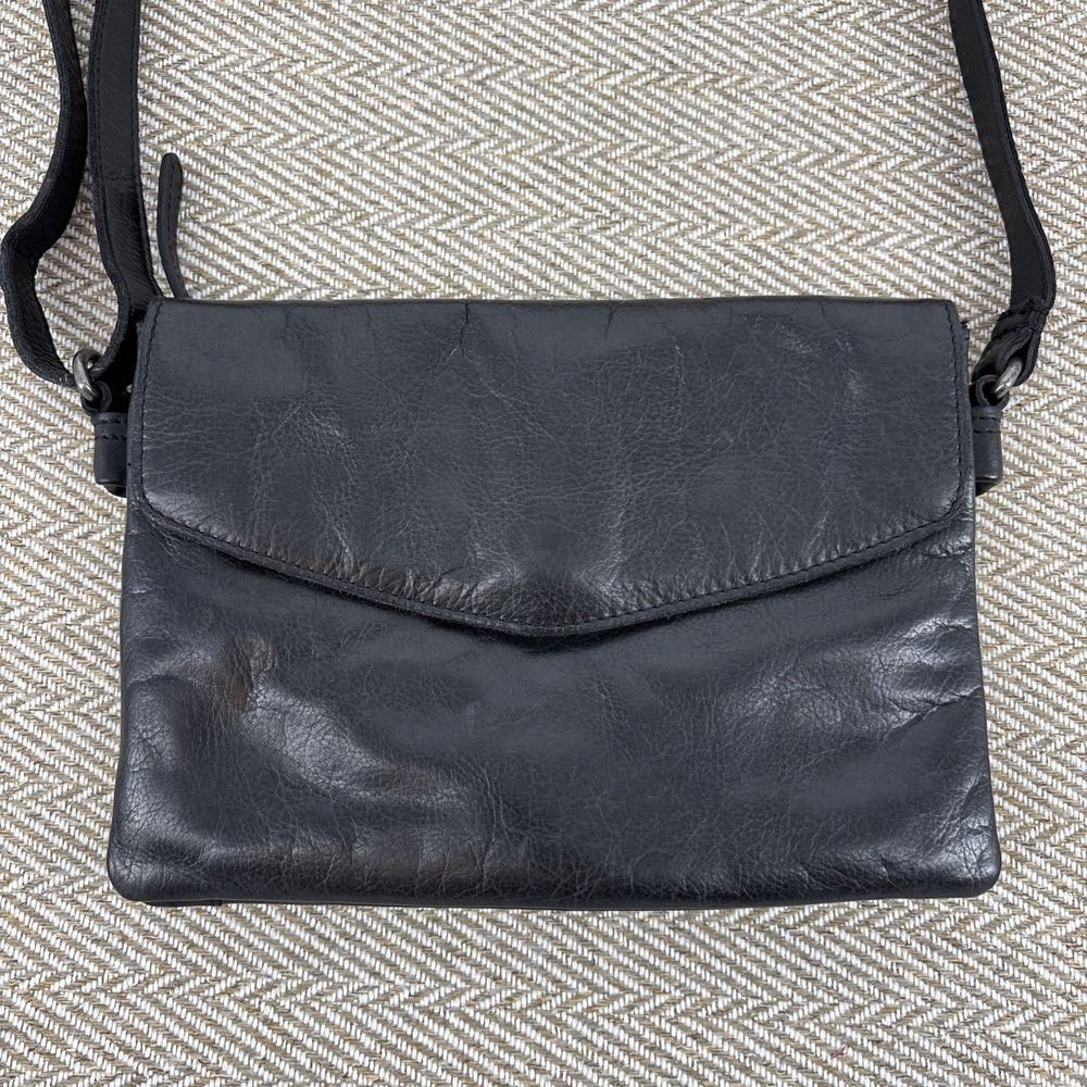 Vilenca Holland Black Genuine Leather Cross Shoulder Bag Purse - Picture 2 of 10